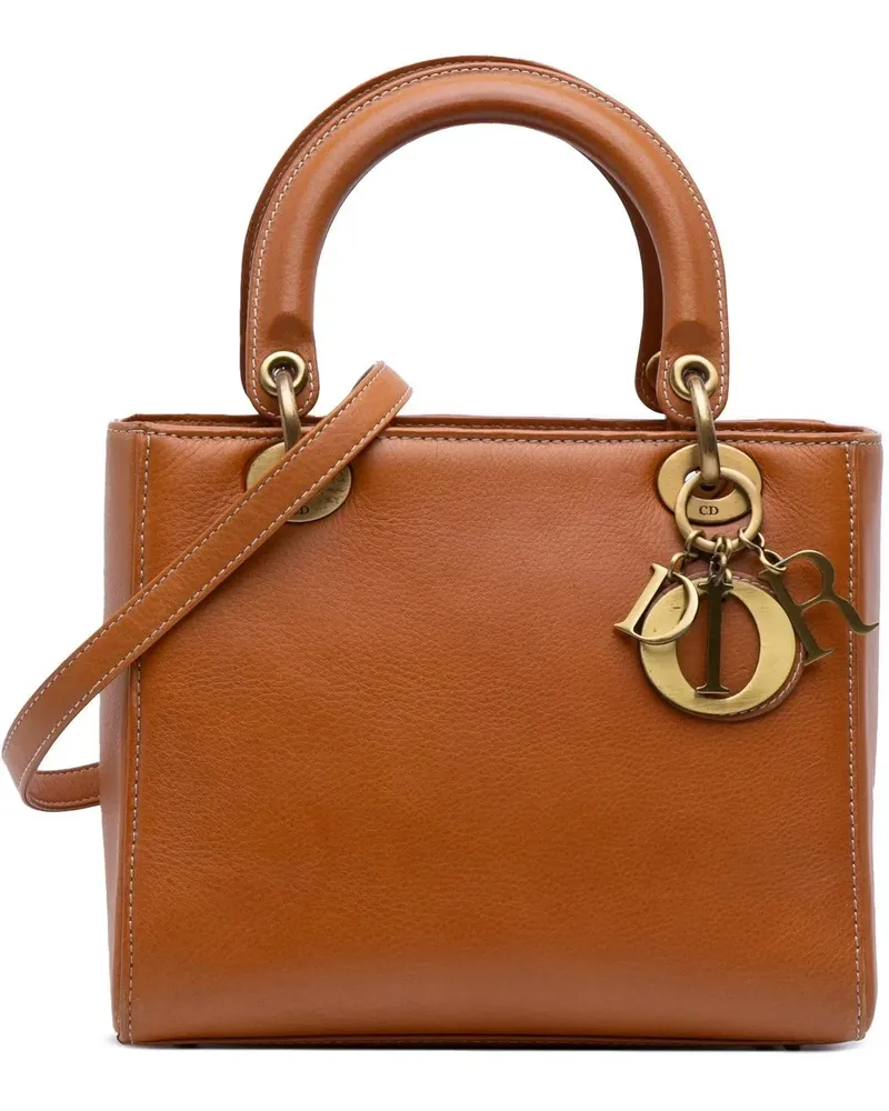 Dior Hobo Bags Medium Calfskin Lady Dior braun Braun