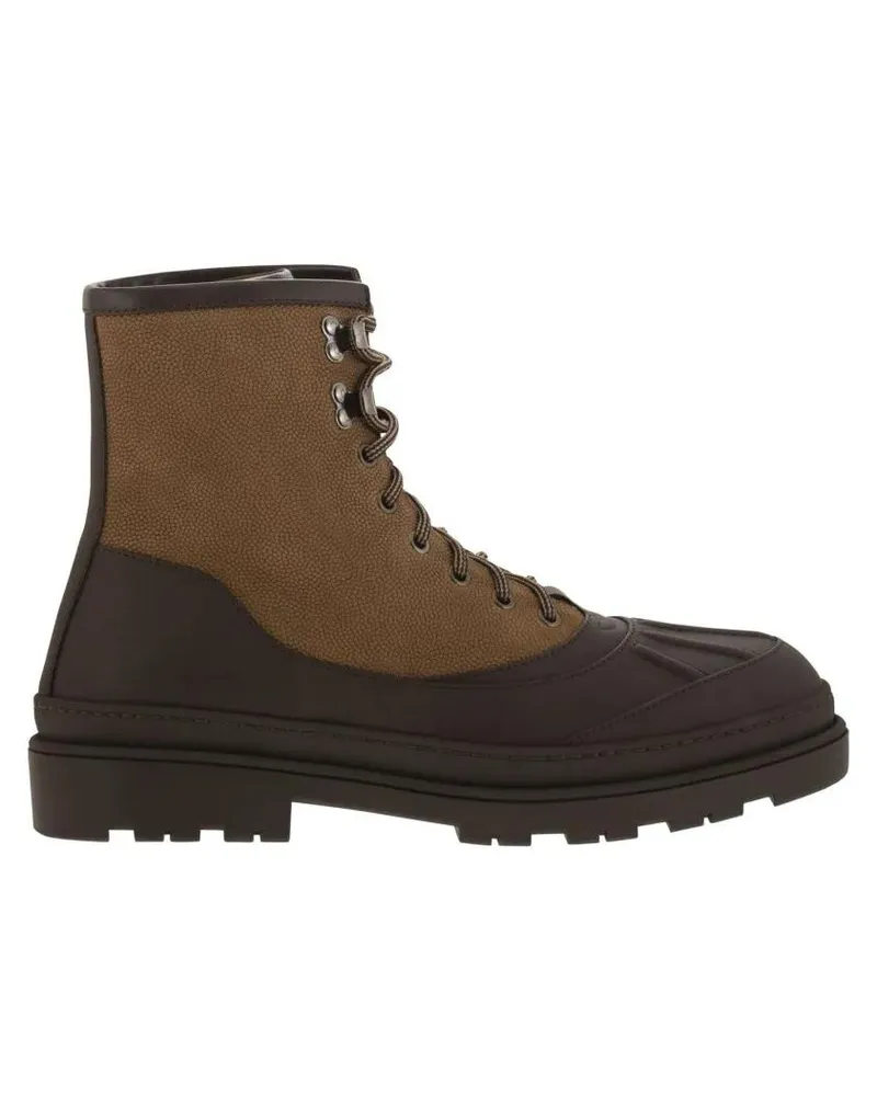Brunello Cucinelli Stiefel Duck Boot In Suede braun Braun