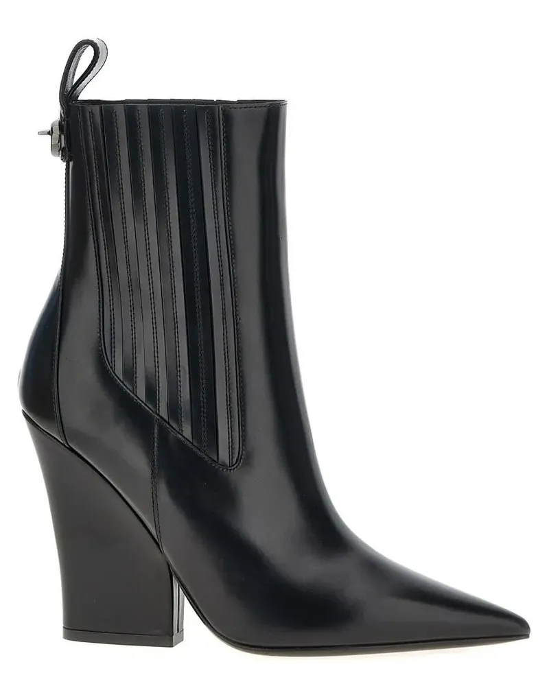 Valentino Garavani Stiefel 'Vlogo Lockette' Ankle Boots schwarz Schwarz