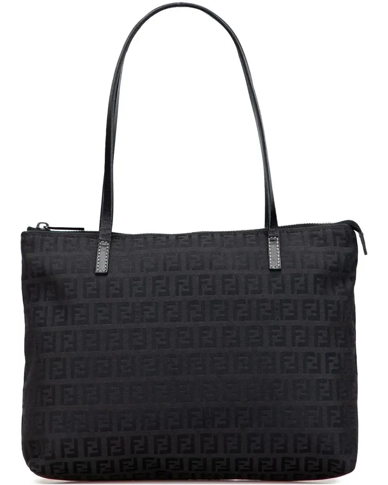 Fendi Shopper Zucchino Canvas Tote schwarz Schwarz