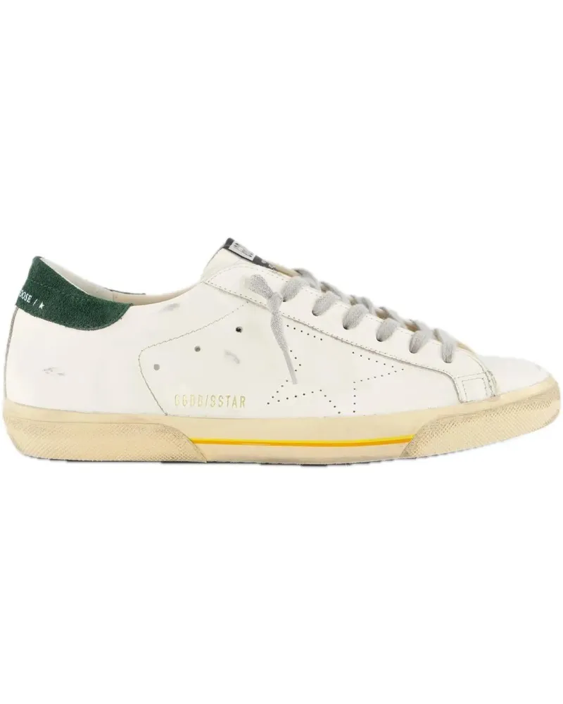 Golden Goose Low-Top Sneaker sneakers wit groen weiß Weiß