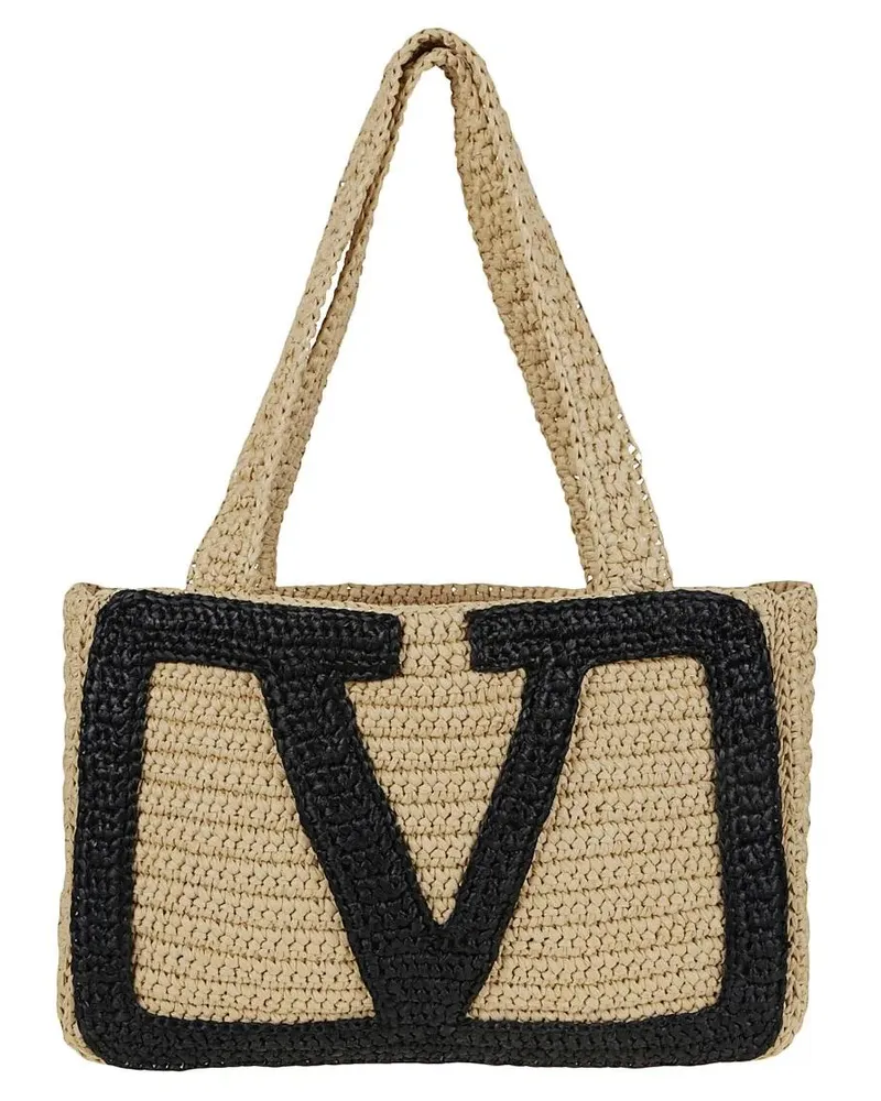 Valentino Garavani Shopper & Totes Viva Superstar Crochet Medium Tote Bag beige Beige