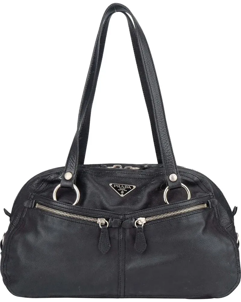 Prada Crossbody Bags  Leather Twin Pocket Triangle Shoulder Bag bunt Bunt