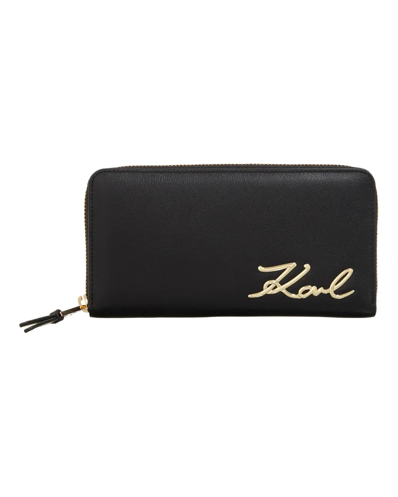 Karl Lagerfeld Portemonnaie K/Signature 2.0 Zip Schwarz