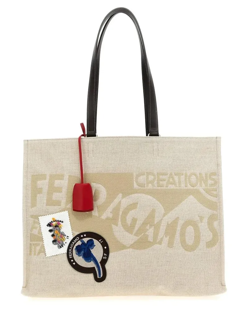 Ferragamo Shopper & Totes 'Tote Bag L' Shopping Bag beige Beige
