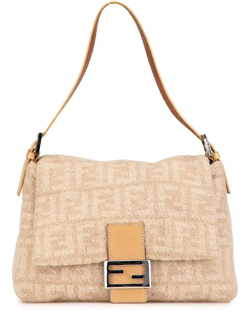 Fendi Hobo Bags 2000-2010 Zucca Wool Mamma Forever braun Braun
