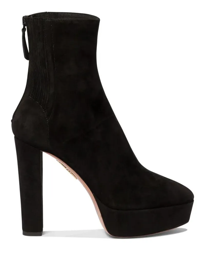 Aquazzura Stiefel Refined Plateau Ankle Boots schwarz Schwarz