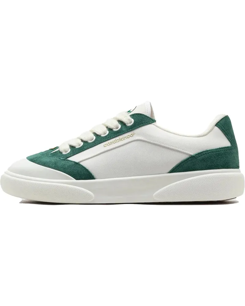 Casablanca Paris Low-Top Sneaker sneakers wit groen weiß Weiß