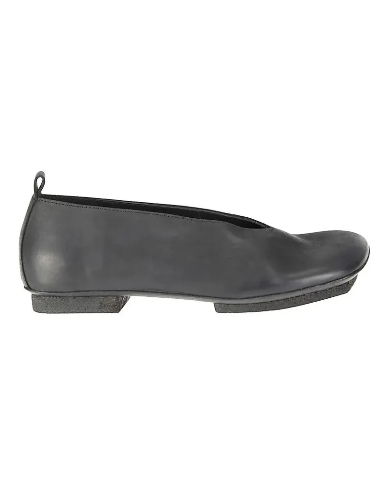 Uma Wang Hohe Schuhe Square-Toe Leather Ballerina Shoes schwarz Schwarz