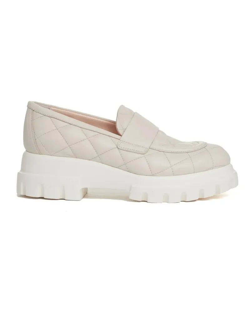 Attilio Giusti Leombruni Matelasse Gesso Loafer weiß Weiß