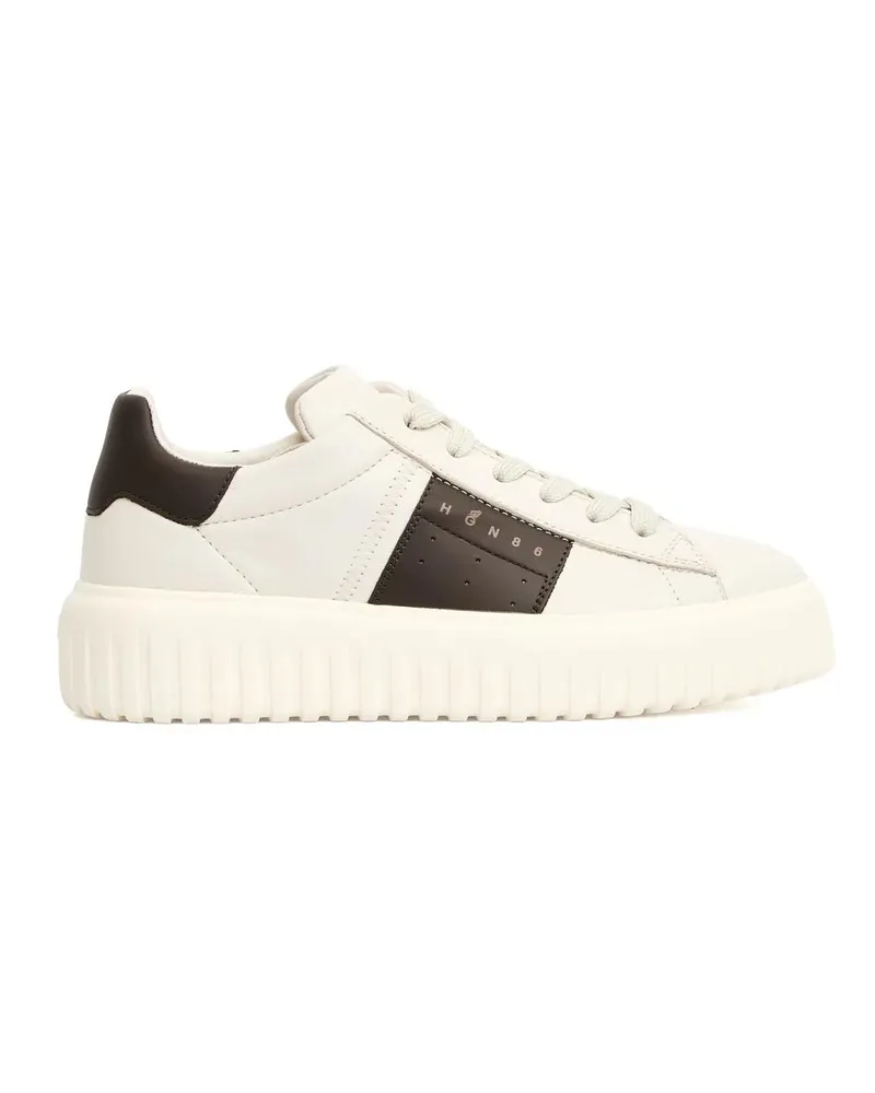 Hogan Low-Top Sneaker H Stripes Leather Butter Brown Sneakers beige Beige