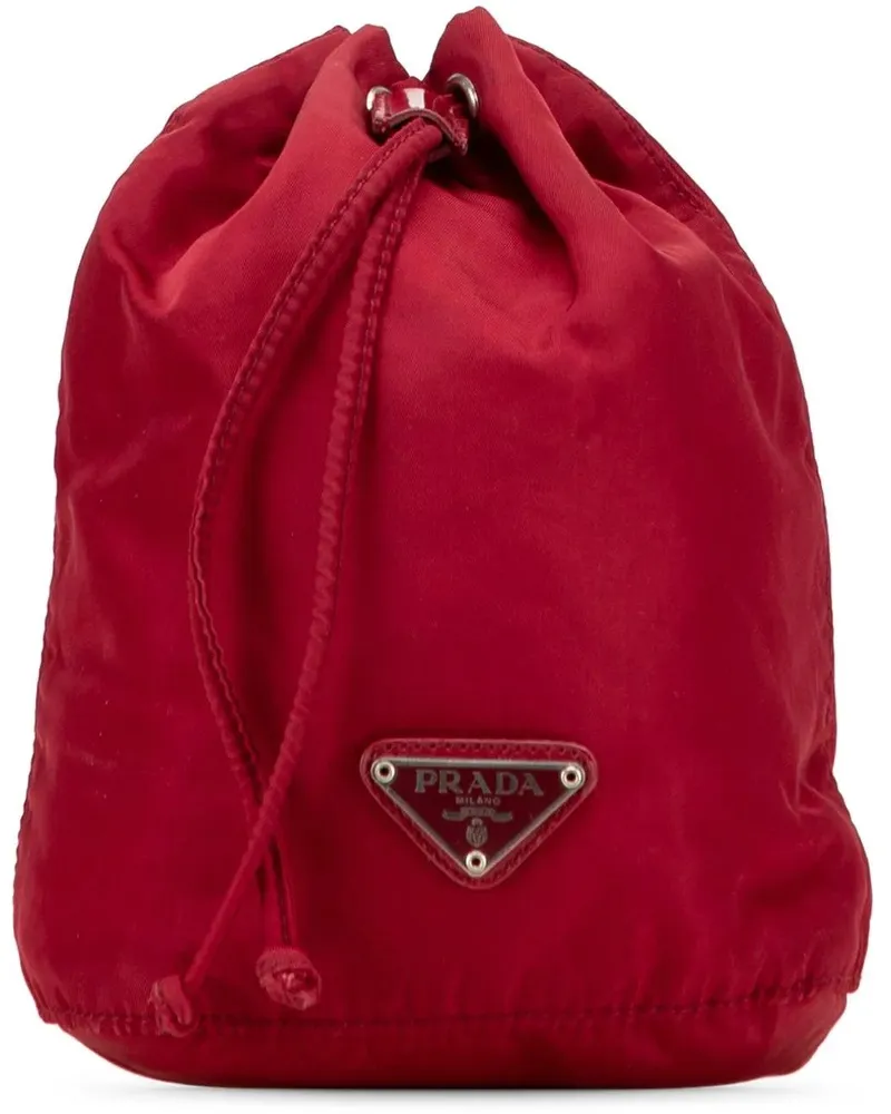 Prada Kosmetiktaschen Tessuto Drawstring Pouch rot Rot