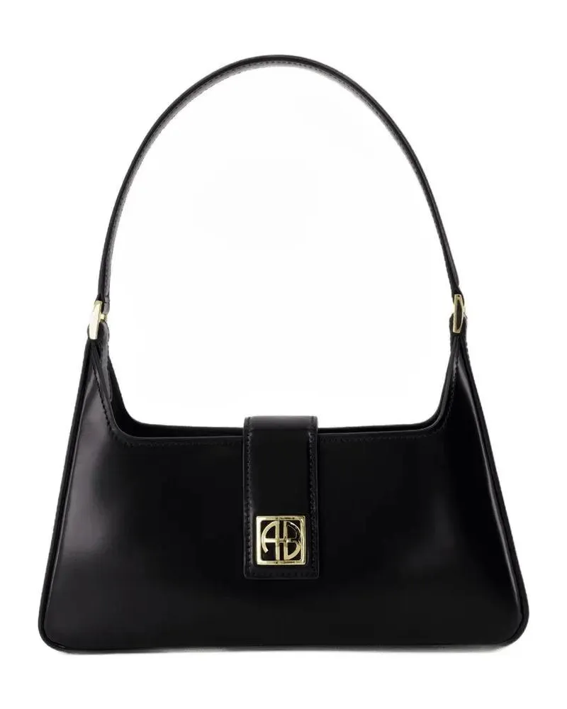 Anine Bing Hobo Bags Lou Shoulder Bag - Leather - Black schwarz Schwarz