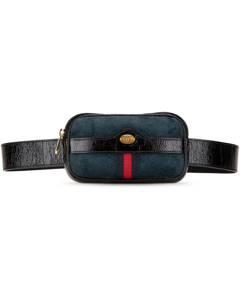 Gucci Bauchtaschen 2016-2024 Small Suede Ophidia Belt Bag blau Blau