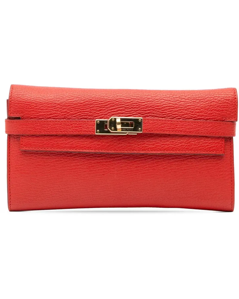 Hermès Portemonnaie Chevre Mysore Kelly Longue Wallet rot Rot
