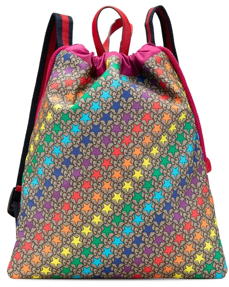 Gucci Rucksäcke 2016-2024 GG Supreme Web Star Print Children's Bac braun Braun