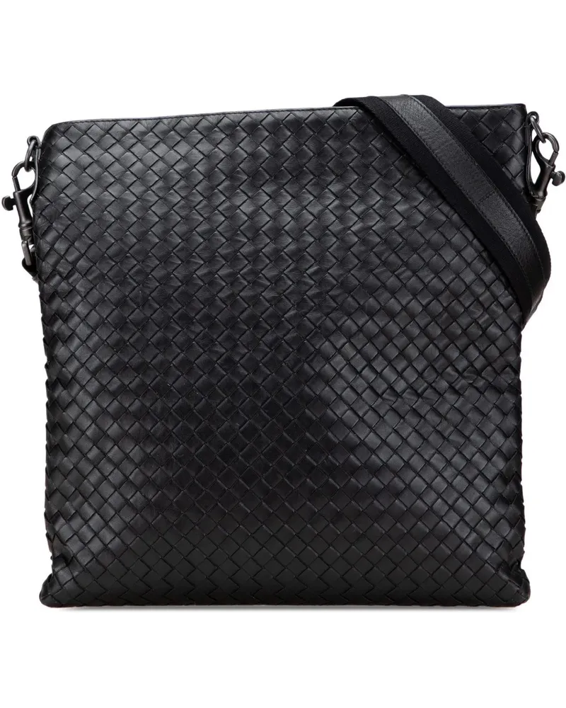 Bottega Veneta Hobo Bags Leather Intrecciato Crossbody schwarz Schwarz