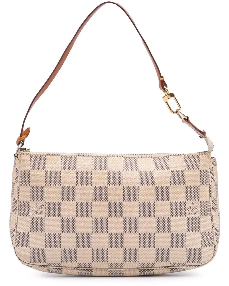 Louis Vuitton Hobo Bags Damier Azur Pochette Accessoires weiß Weiß