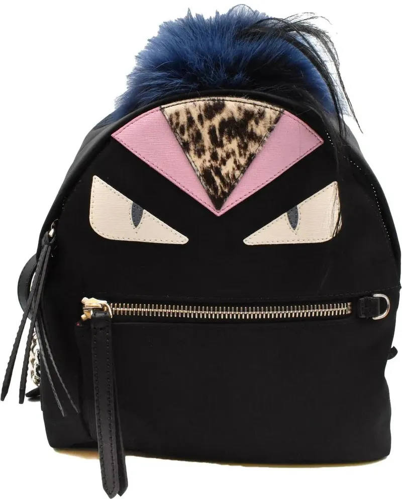 Fendi Rucksäcke Backpacks Black schwarz Schwarz