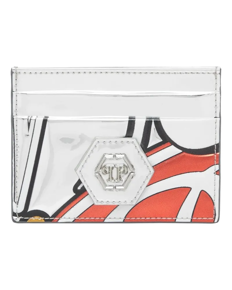 Philipp Plein Portemonnaies Embossed Credit Card Holder 3D Plein rot Rot