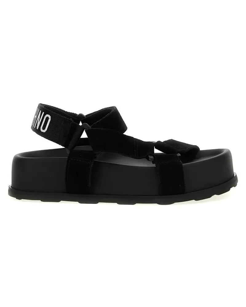 Moschino Sandalen Suede Sandals schwarz Schwarz