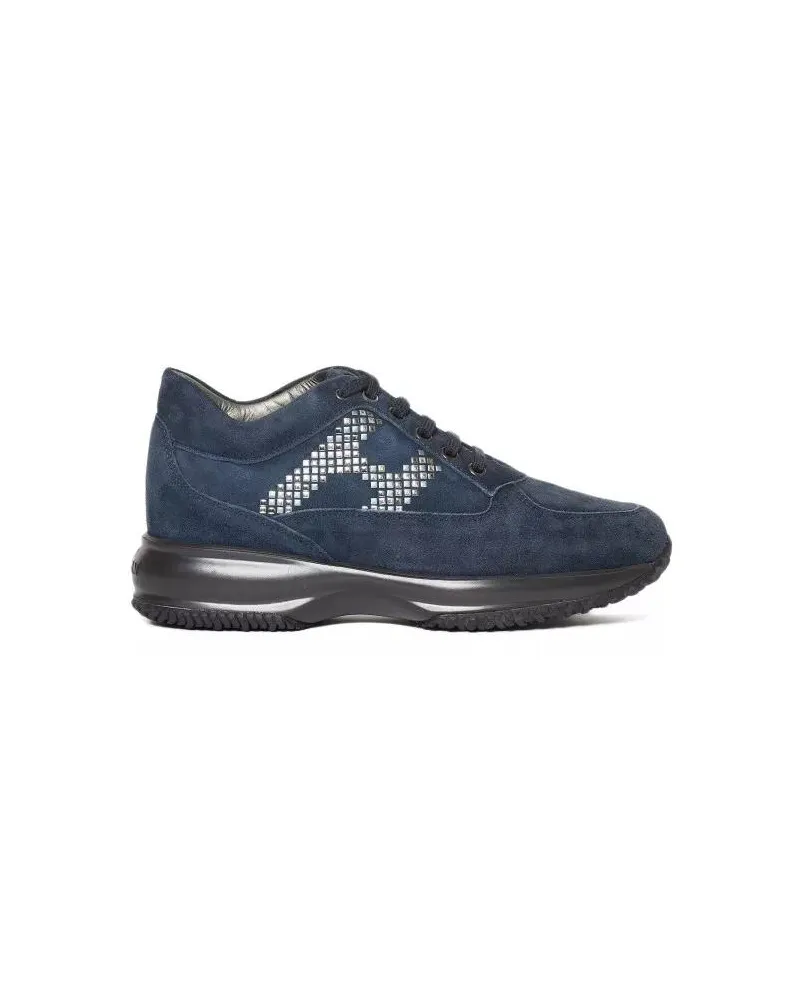 Hogan Low-Top Sneaker Blue Suede Interactive Sneakers blau Blau