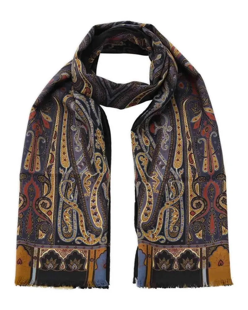 Etro Tücher & Schals Schal aus Wolle & Seide blau Blau