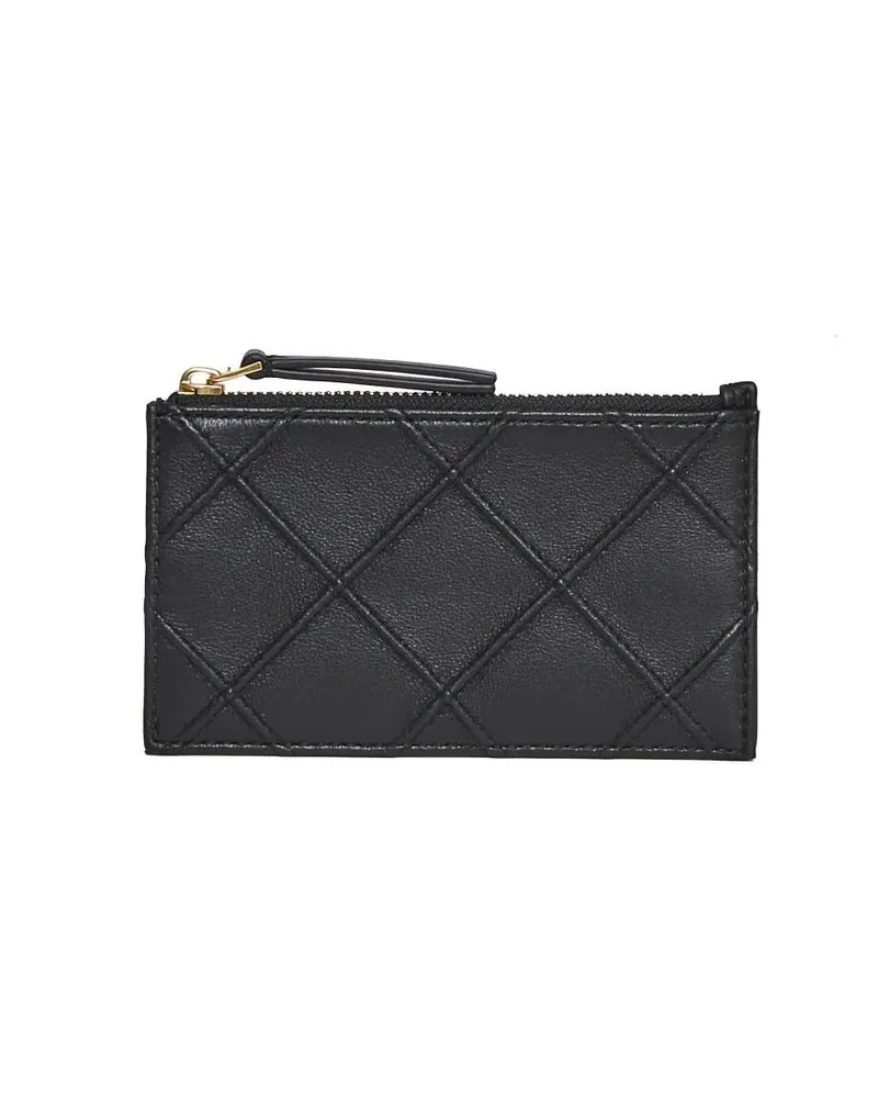 Tory Burch Portemonnaie Quilted Nappa Leather Cardholder In Black schwarz Schwarz