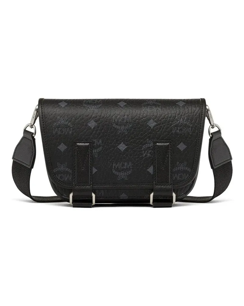 MCM Crossbody Bags Messenger Bags Aren Messenger-Tasche in Visetos schwarz Schwarz