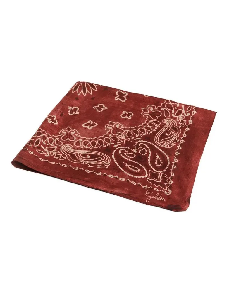 Golden Goose Tücher & Schals Paisley Print Silk Golden Foulard rot Rot