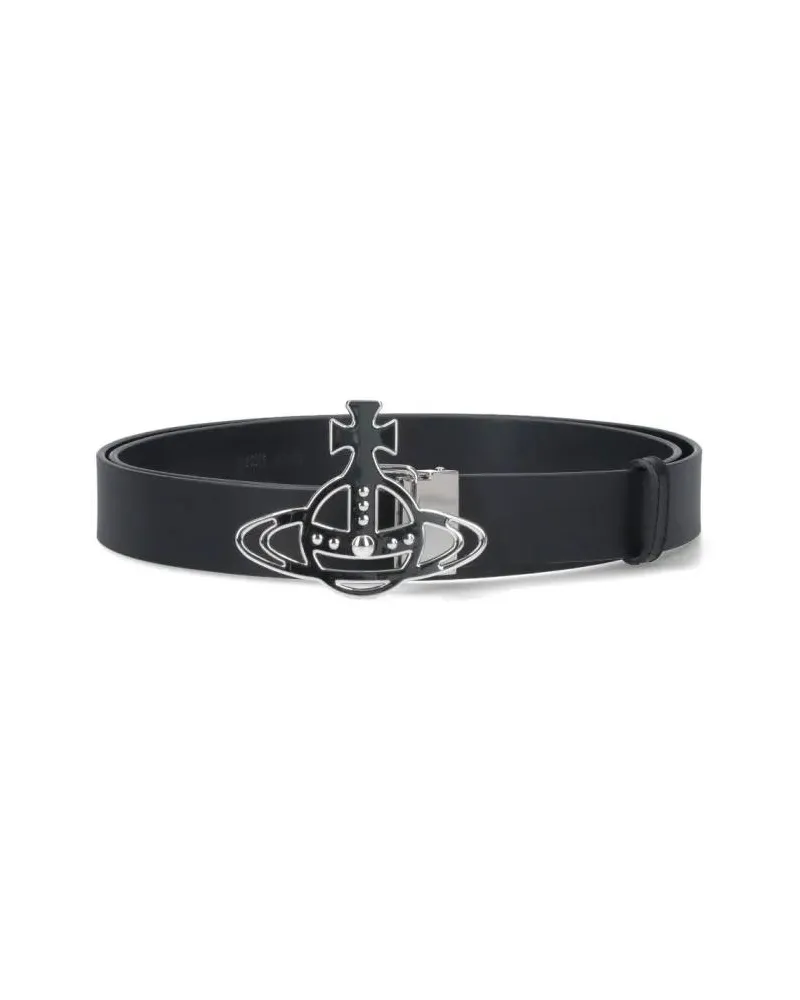 Vivienne Westwood Gürtel "Line Orb" Belt Black schwarz Schwarz