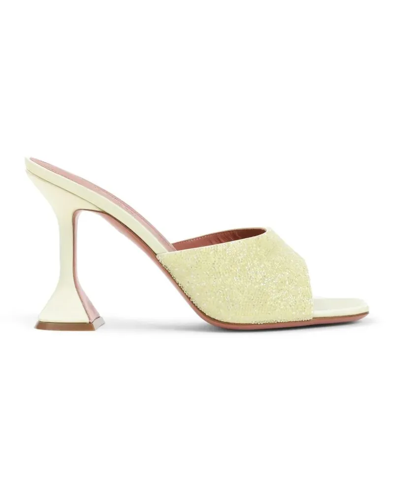 Amina Muaddi Sandalen Lupita Crystal Dust 95 Sandals gelb Gelb