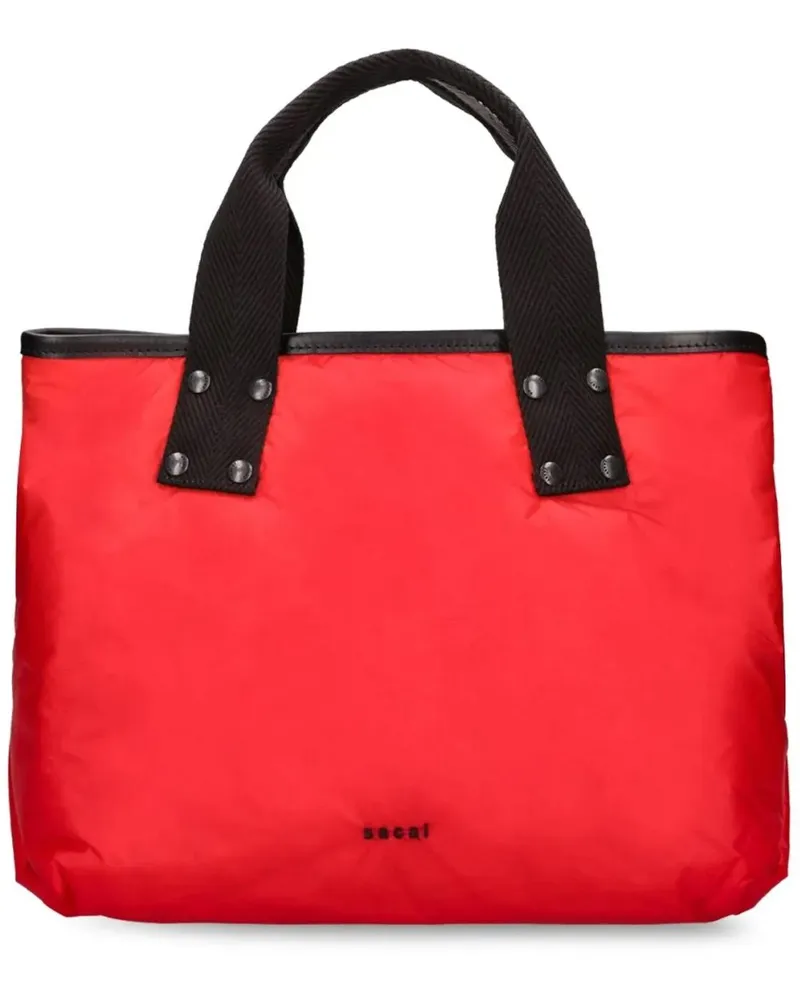Sacai Shopper & Totes Skytex Logo Shopping Bag rot Rot