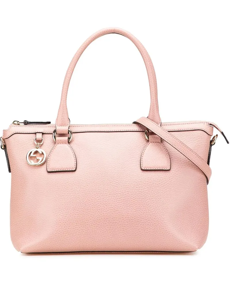 Gucci Hobo Bags Dollar Calfskin GG Charm Satchel rosa Gold