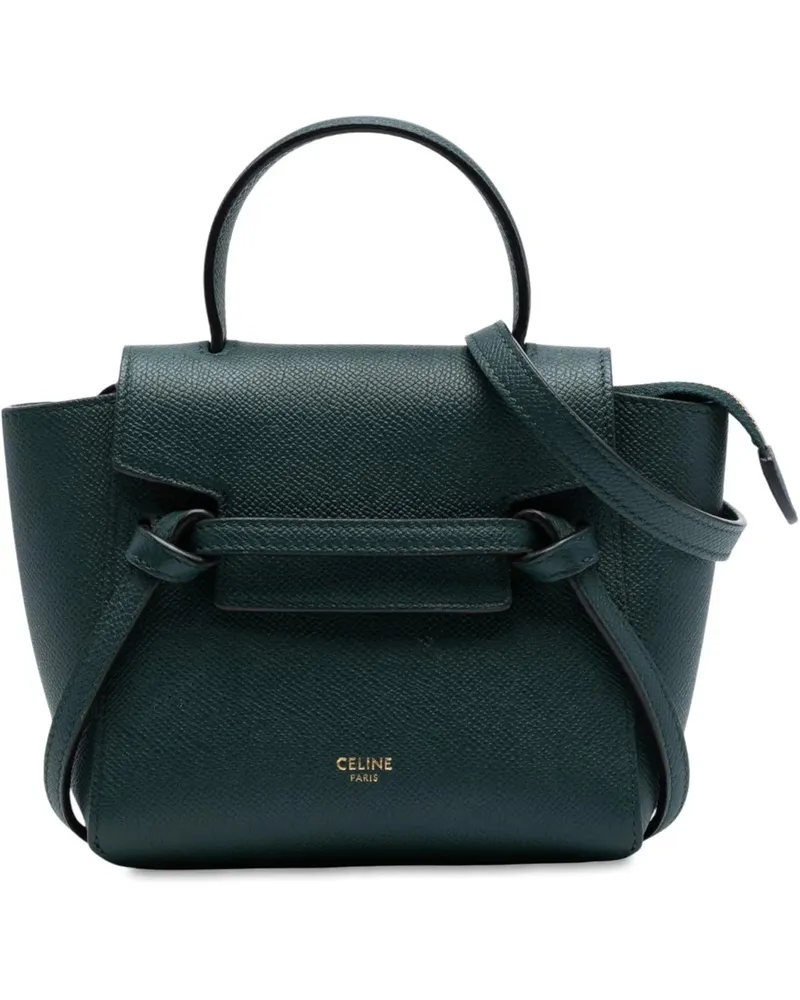 Celine Hobo Bags Pico Grained Calfskin Belt Bag grün Grün