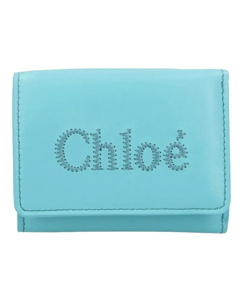 Chloé Portemonnaie Sense Tri-Fold Wallet Blue blau Blau