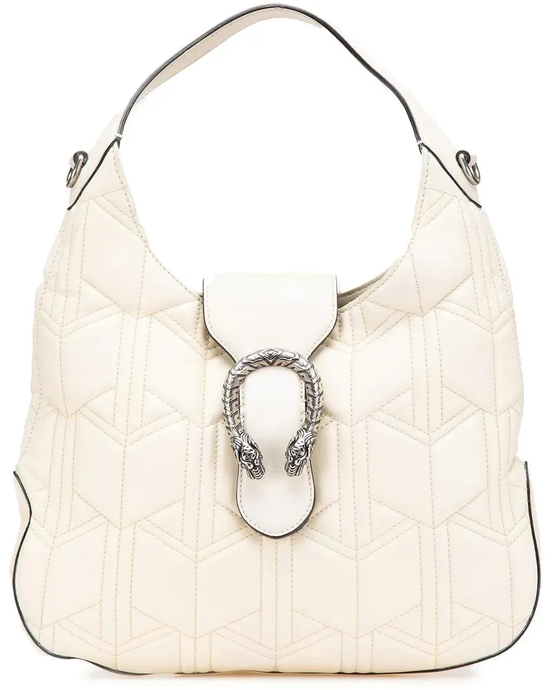 Gucci Hobo Bags Quilted Leather Dionysus Web Hobo weiß Weiß