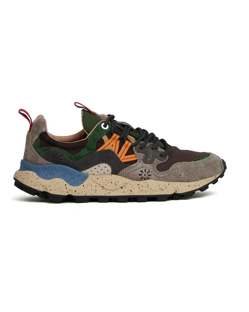 Flower MOUNTAIN Low-Top Sneaker Sneakers Yamano 3 Man In Suede/Nylon Camo schwarz Schwarz