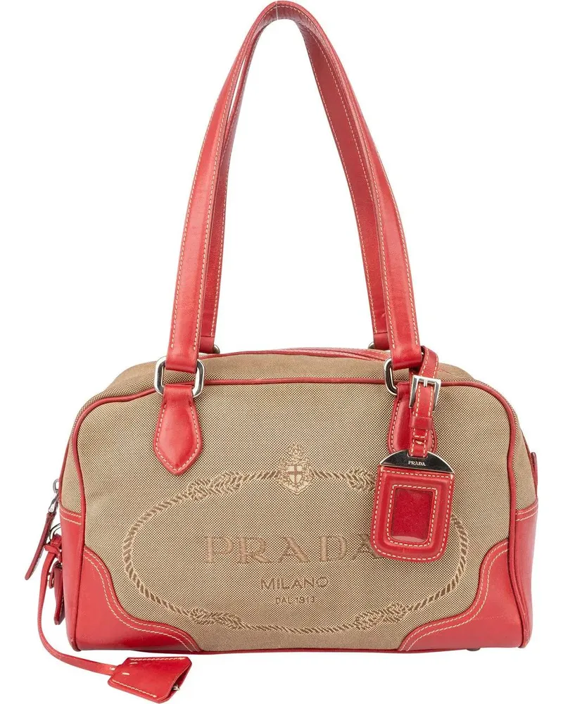 Prada Crossbody Bags  Jacquaurd Monogram Handbag beige Beige