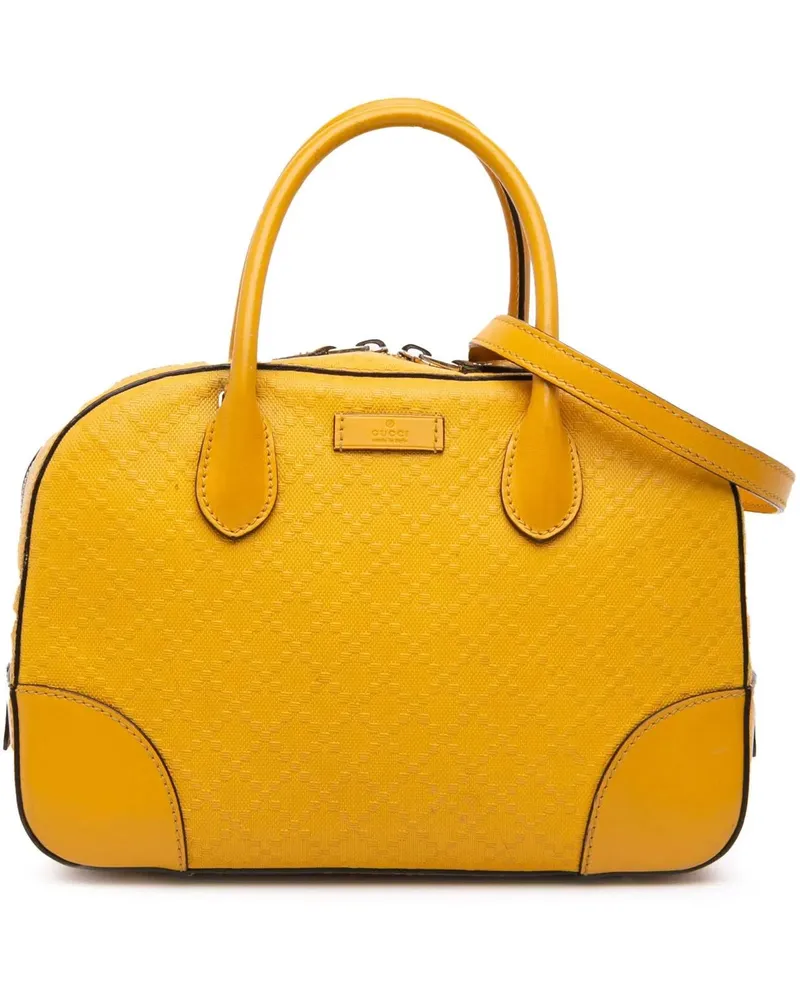 Gucci Hobo Bags Diamante Bright Leather Satchel gelb Gelb