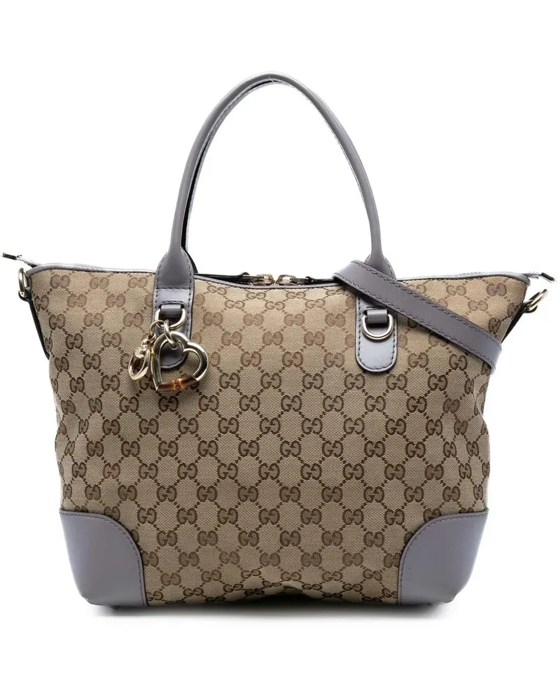 Gucci Hobo Bags GG Canvas Heart Bit Satchel braun Braun