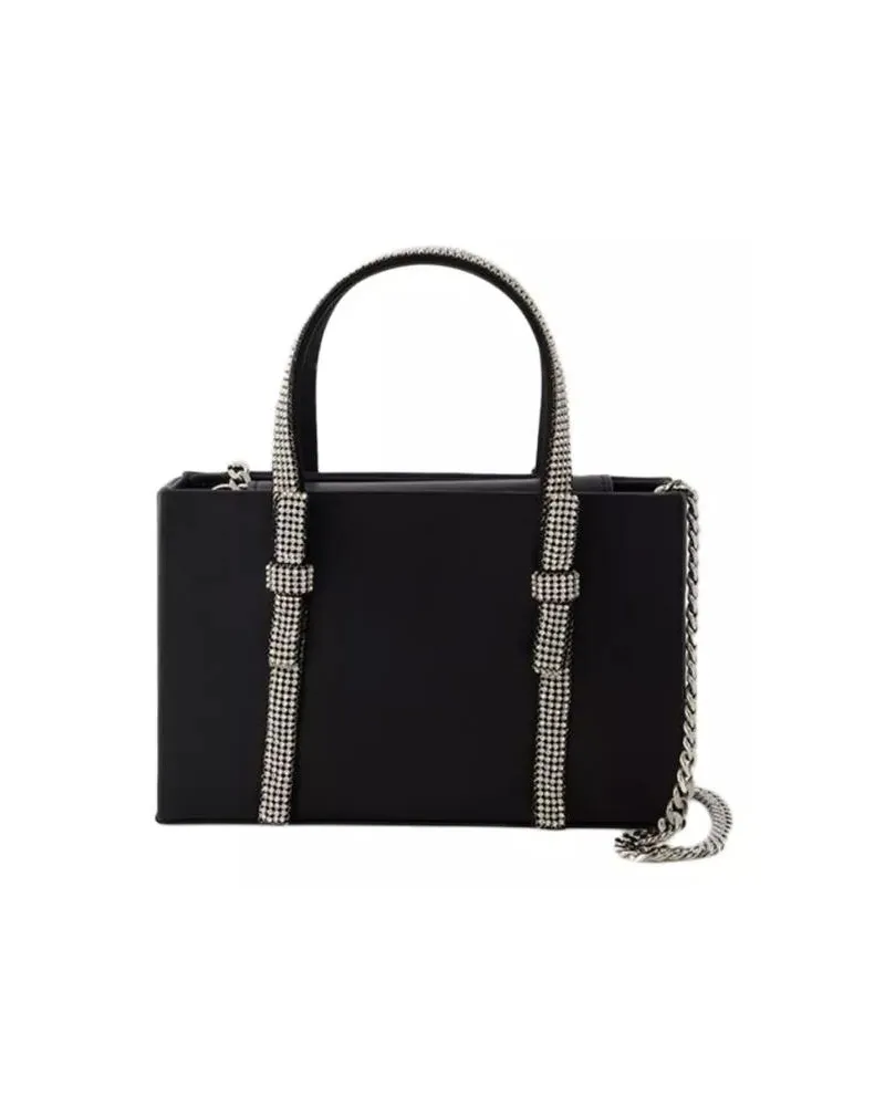 KARA Hobo Bags Bow Midi Handbag - Leather - Black schwarz Schwarz