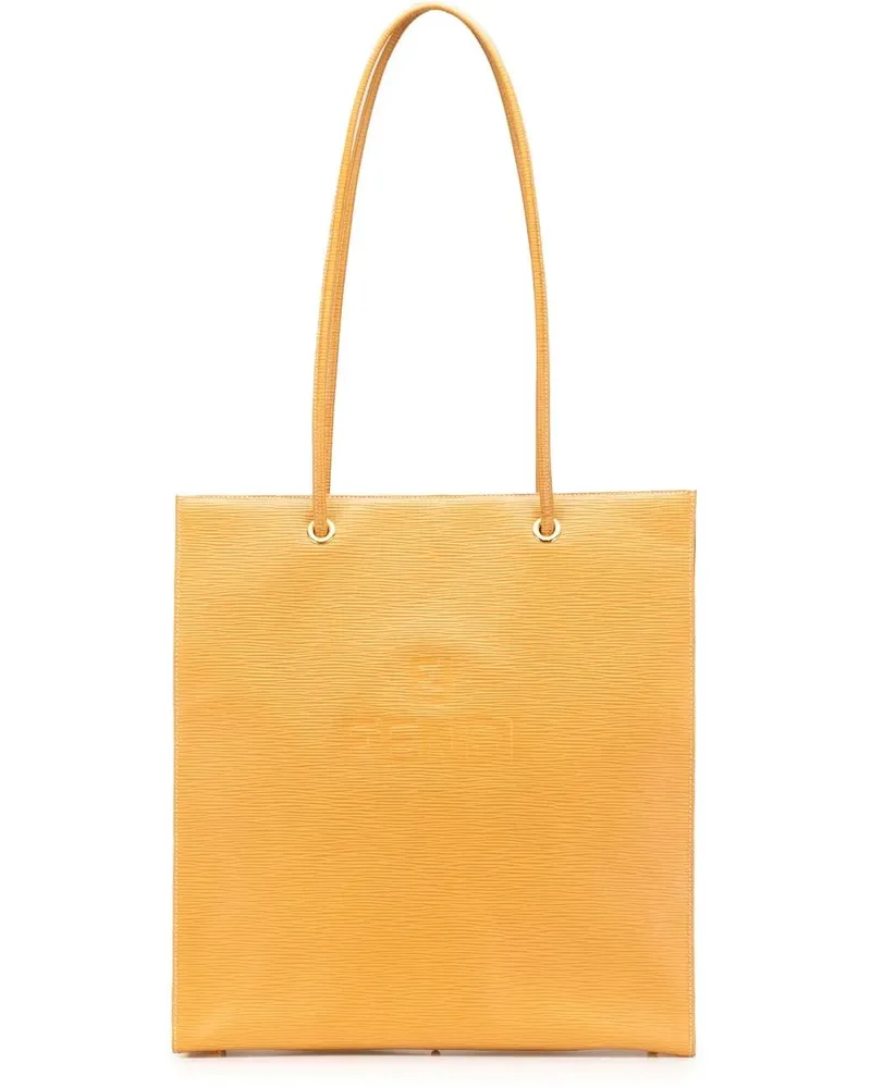 Fendi Shopper Leather Tote gelb Gelb