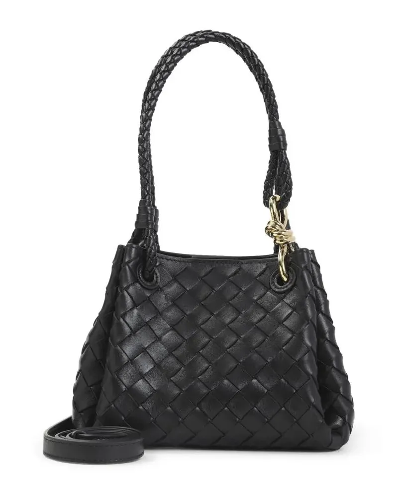 Bottega Veneta Hobo Bags Intrecciato Lamb Leather Handbag schwarz Schwarz