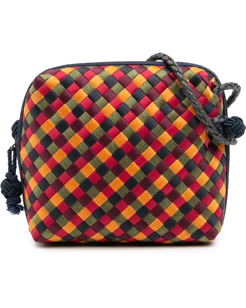 Bottega Veneta Hobo Bags Mini Satin Intrecciato Multicolor Nodini Crossbody rot Rot