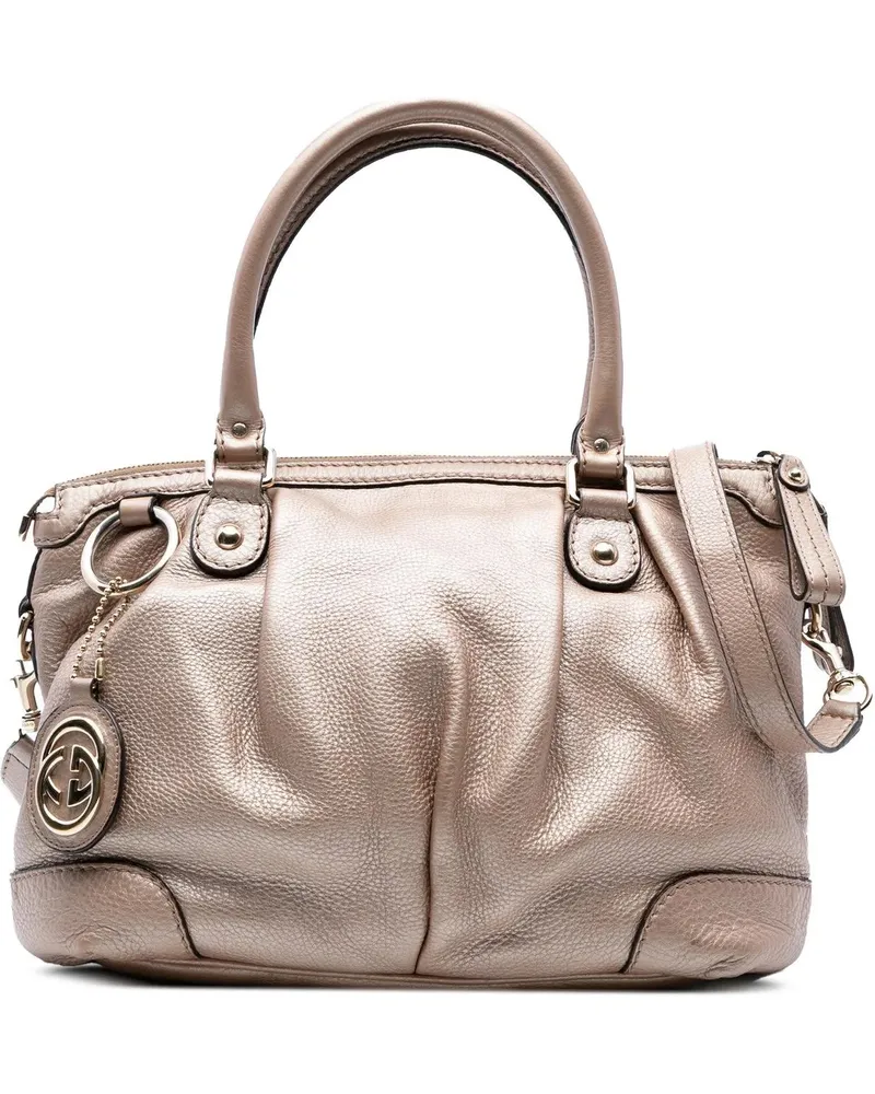 Gucci Hobo Bags Calfskin Sukey Satchel rosa Gold