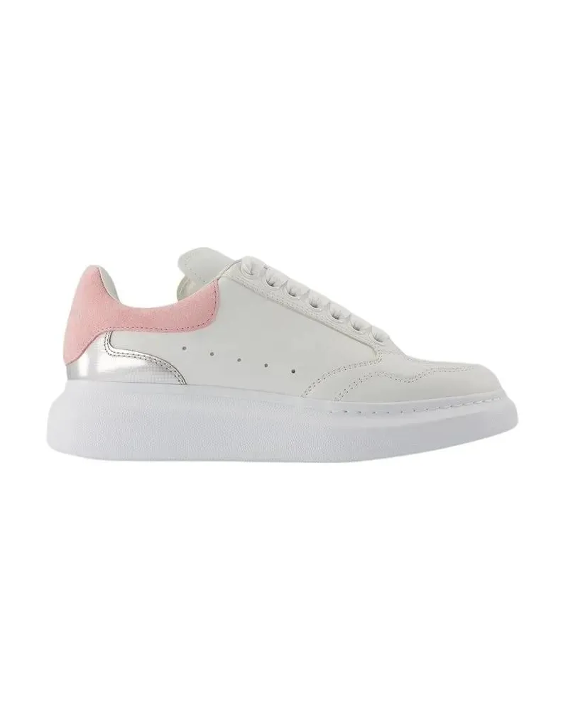 Alexander McQueen Low-Top Sneaker Dames Oversized Sneaker Wit/Roze weiß Weiß