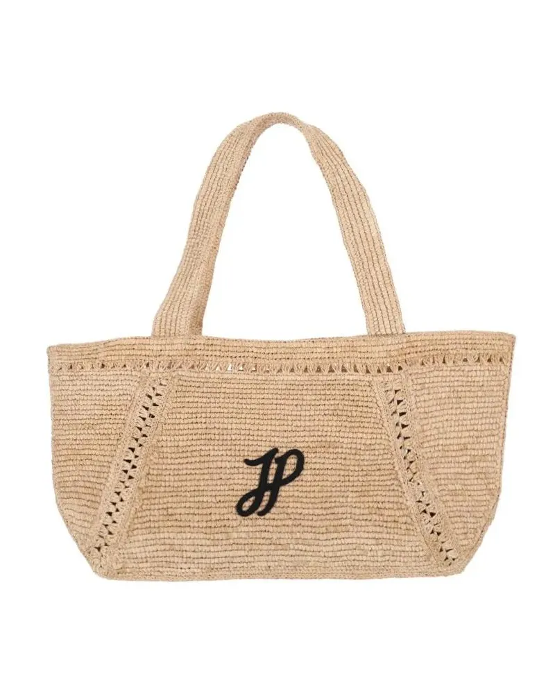 Patou Shopper & Totes "Trapezio" Large Tote – Beige beige Beige