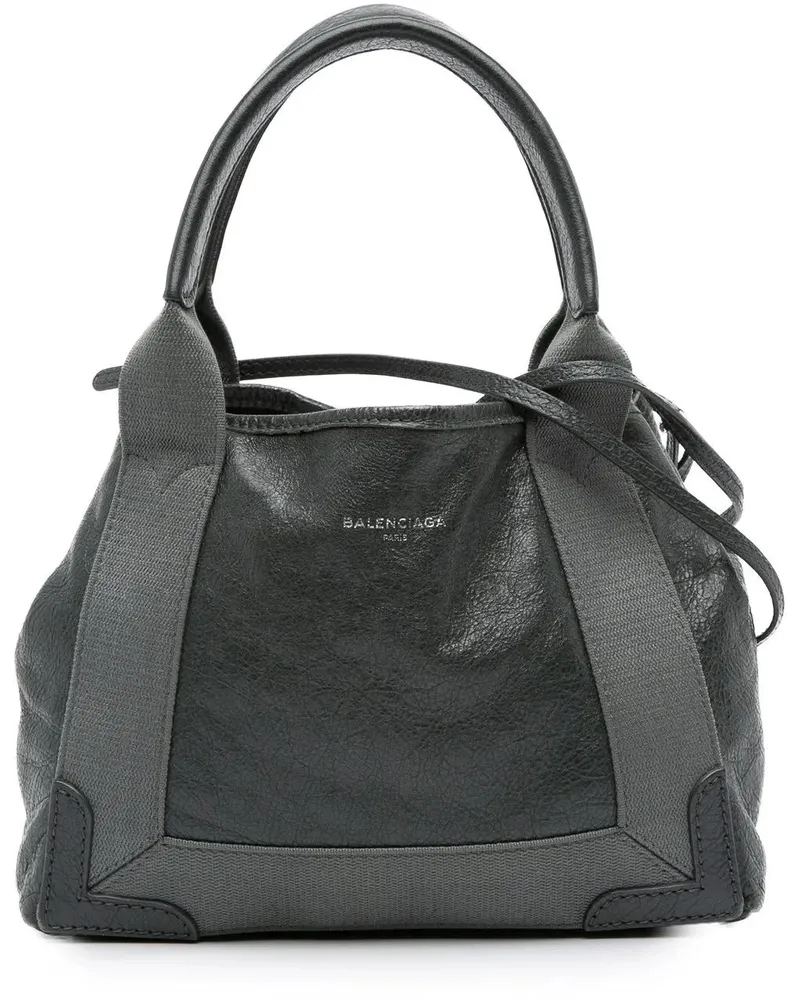 Balenciaga Hobo Bags Leather Navy Cabas Satchel XS schwarz Schwarz