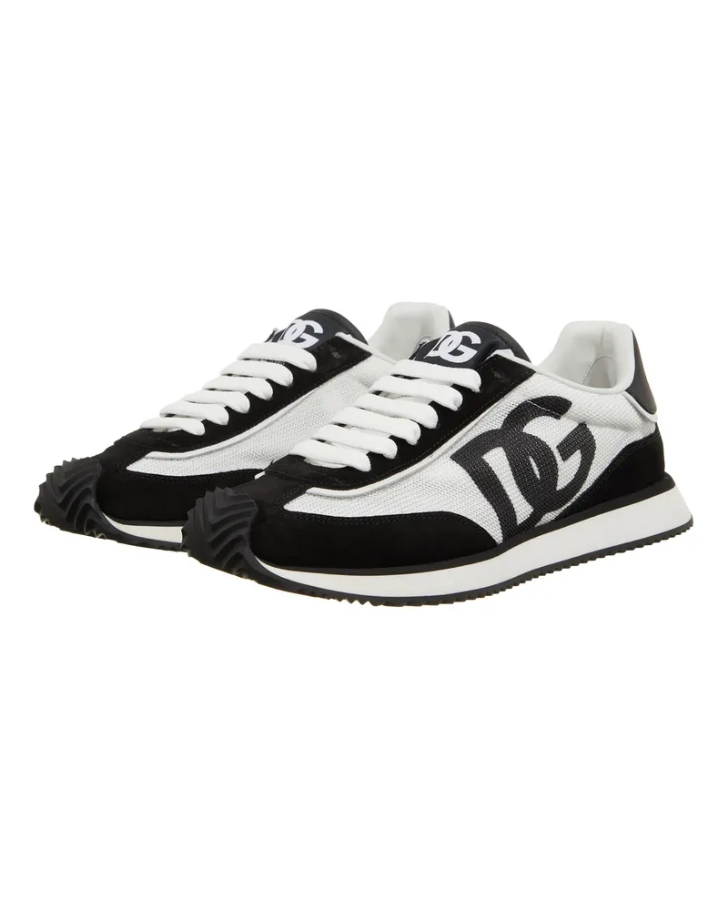 Dolce & Gabbana Sneakers Low Air Fastening, Dg Logo On The Side Schwarz